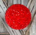 Red Sequin 6 Inch Shatterproof Ornament