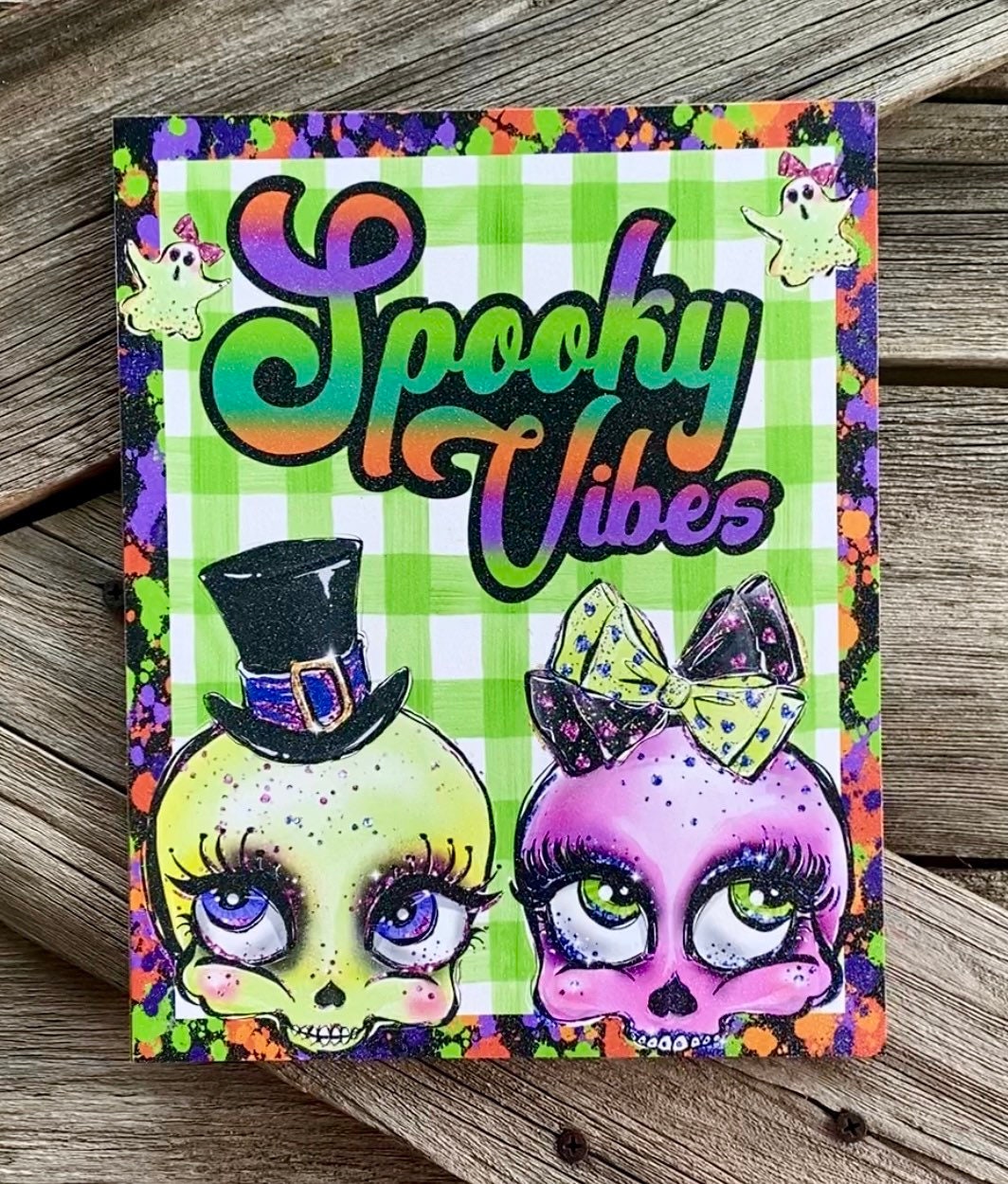 Spooky Vibes, Halloween Sign, Halloween Decor, Halloween Wall Art