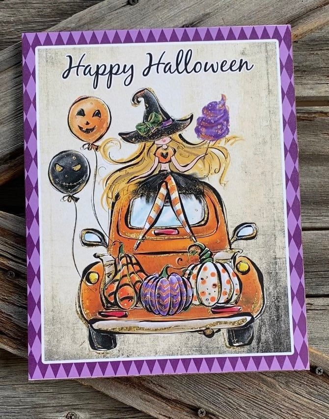 Happy Halloween Truck, Halloween Sign, Halloween Decor, Halloween Wall Art