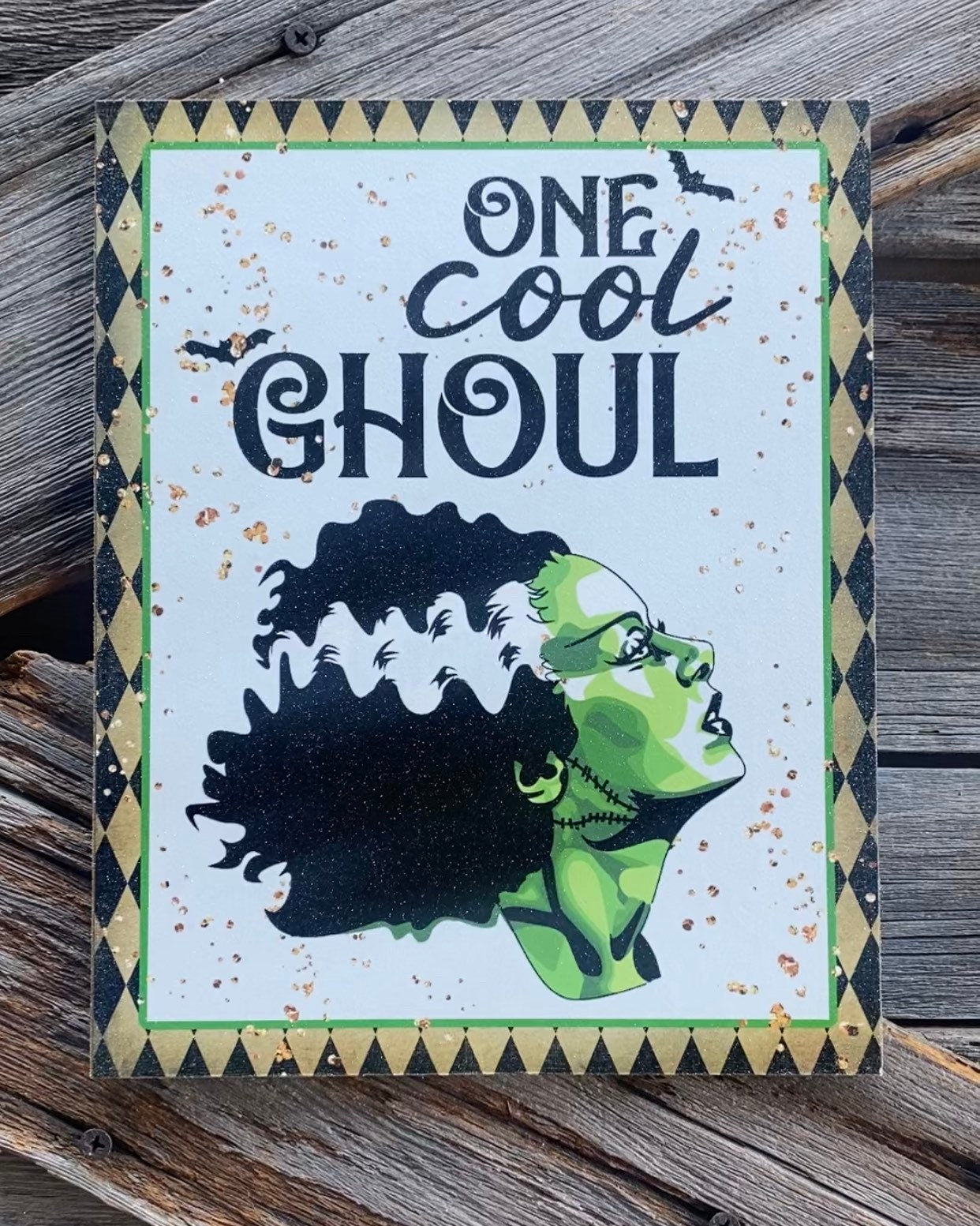 One Cool Ghoul, Halloween Sign, Halloween Decor, Halloween Wall Art