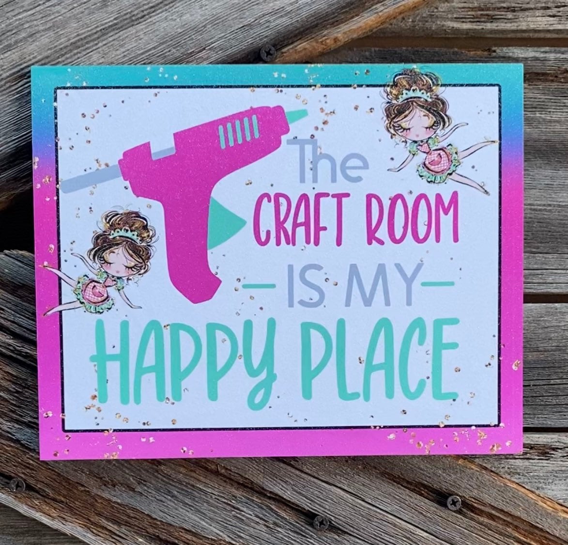 Craft Room Is My Happy Burnett, Everyday Sign, Motivational Decor, Motivational Wall Art