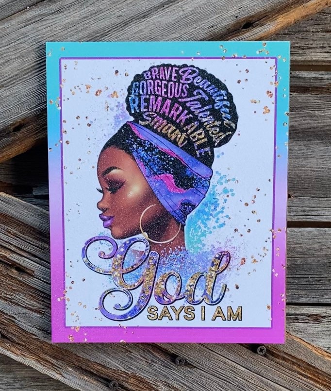 God Says I Am, Everyday Sign, Motivational Decor, Motivational Wall Art