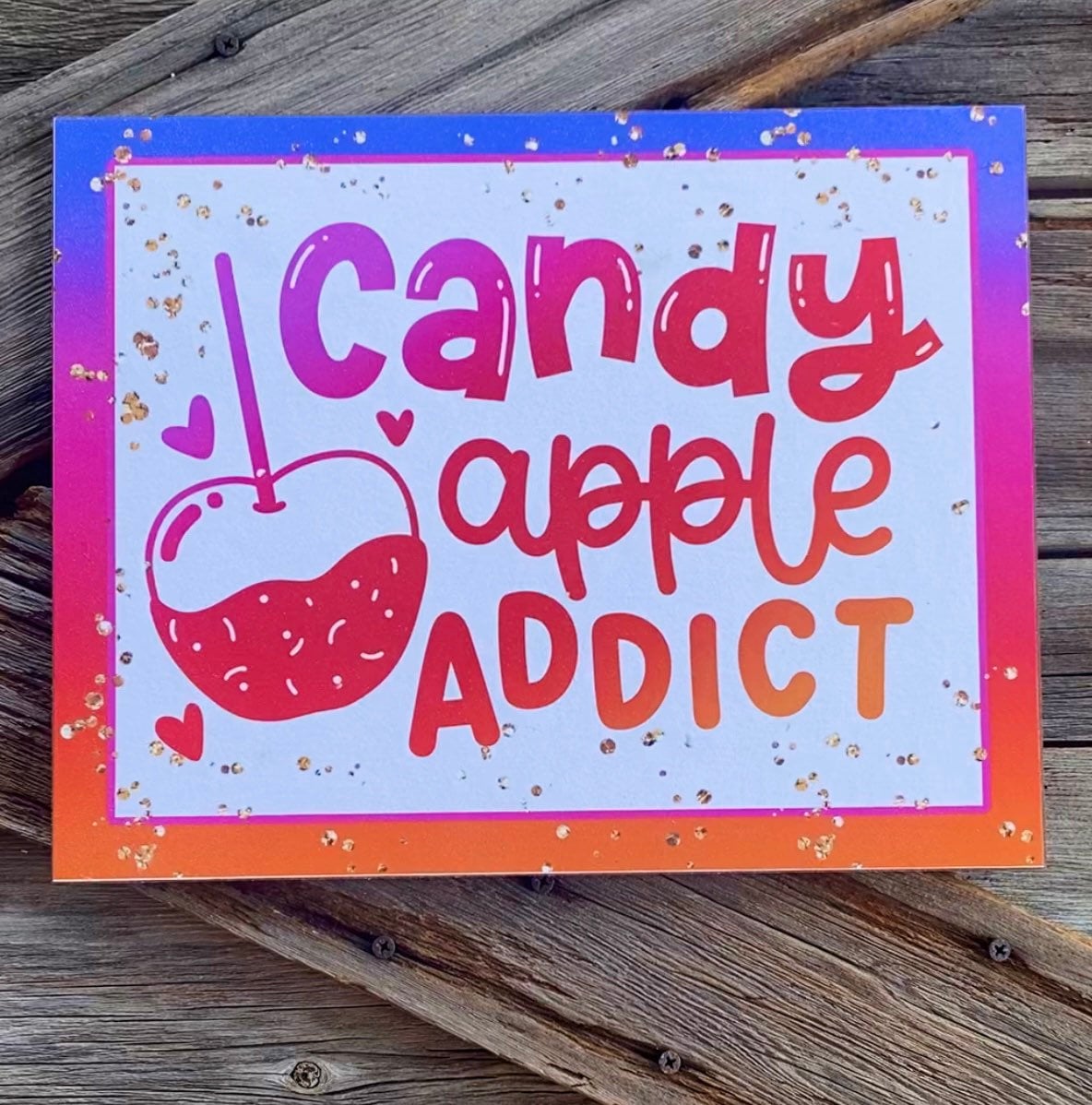 Candy Apple Addict, Autumn Sign, Autumn Decor, Autumn Wall Art