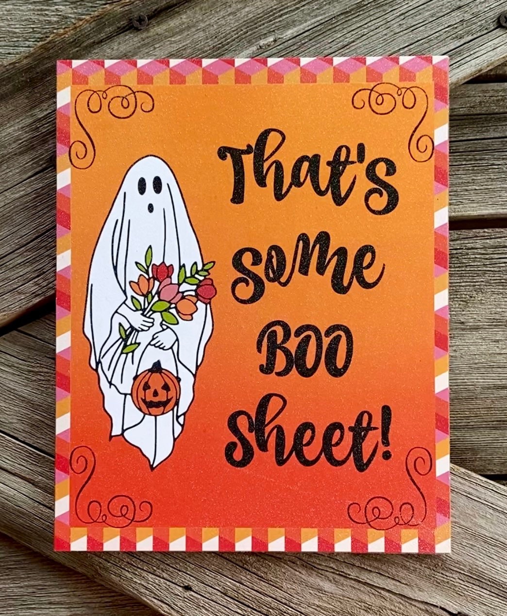 Boo Sheet, Halloween Sign, Halloween Decor, Halloween Wall Art