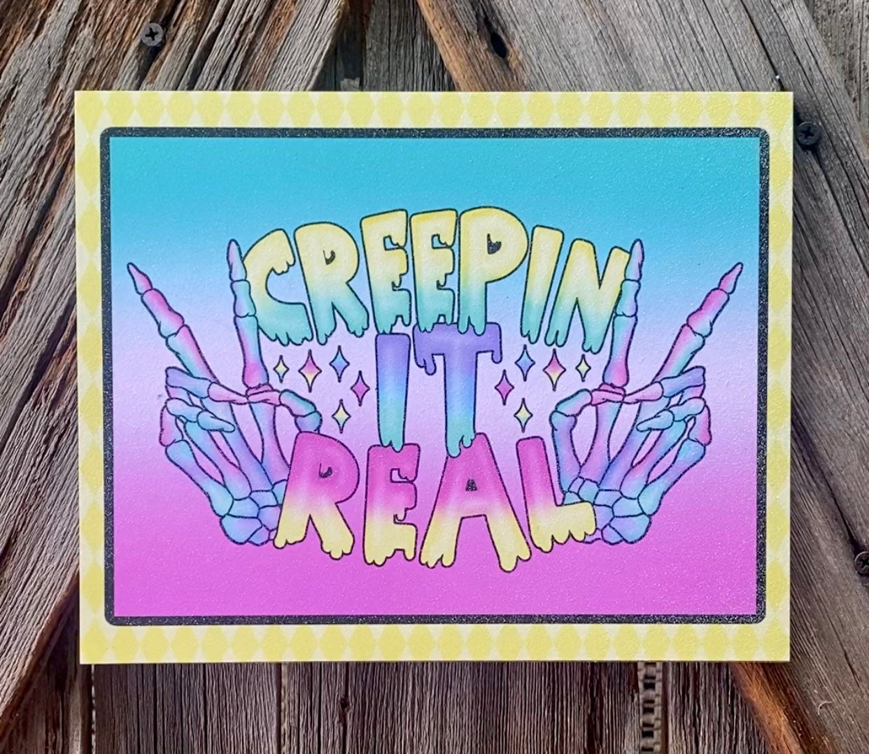 Creepin It Real, Halloween Sign, Halloween Decor, Halloween Wall Art