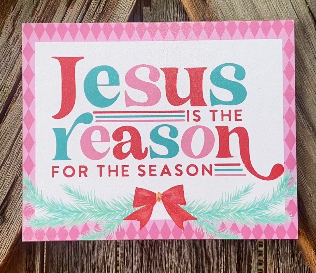 Jesus Is The Reason, Christmas Sign, Christmas Decor, Christmas Wall Art