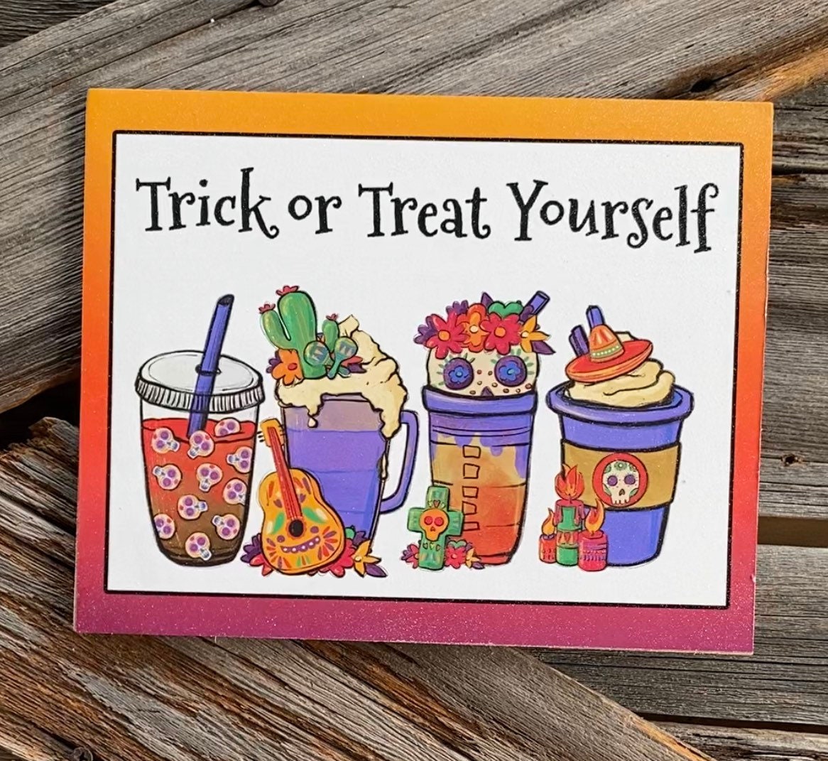 Trick or Treat Yourself, Halloween Sign, Halloween Decor, Halloween Wall Art