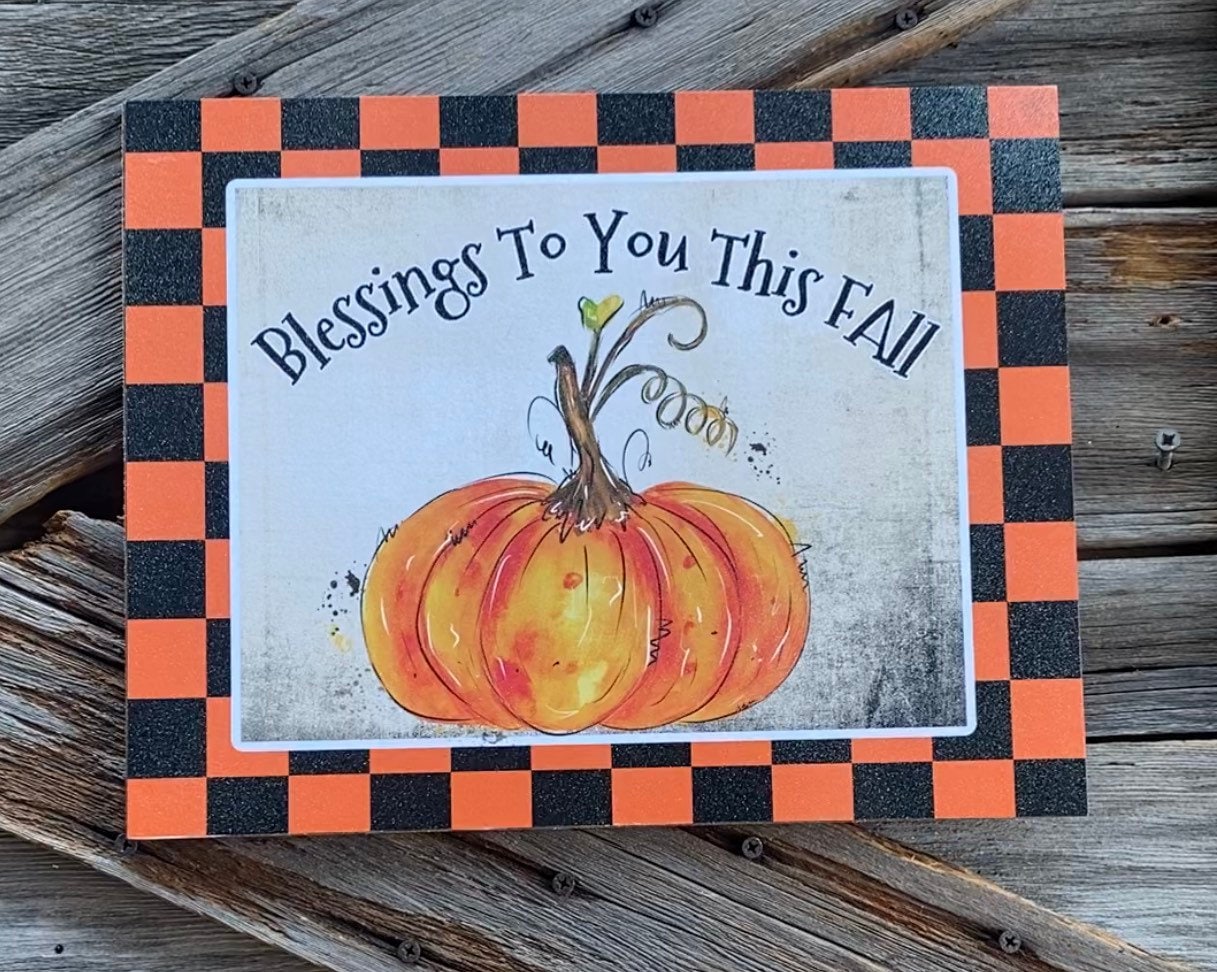 Blessings To You, Autumn Sign, Autumn Decor, Autumn Wall Art
