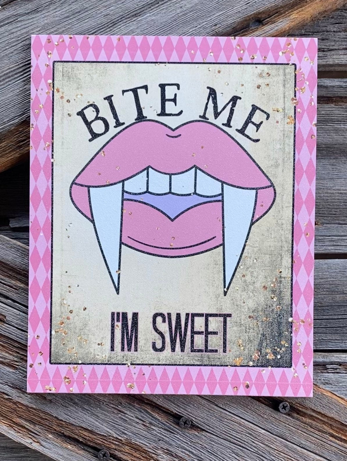 Bite Me I’m Sweet, Halloween Sign, Halloween Decor, Halloween Wall Art