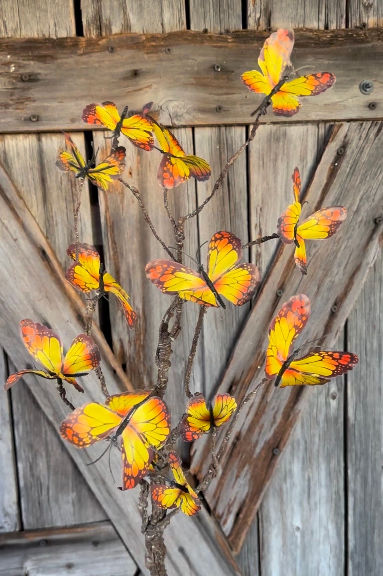 Yellow Butterfly Spray, Wreath Supply