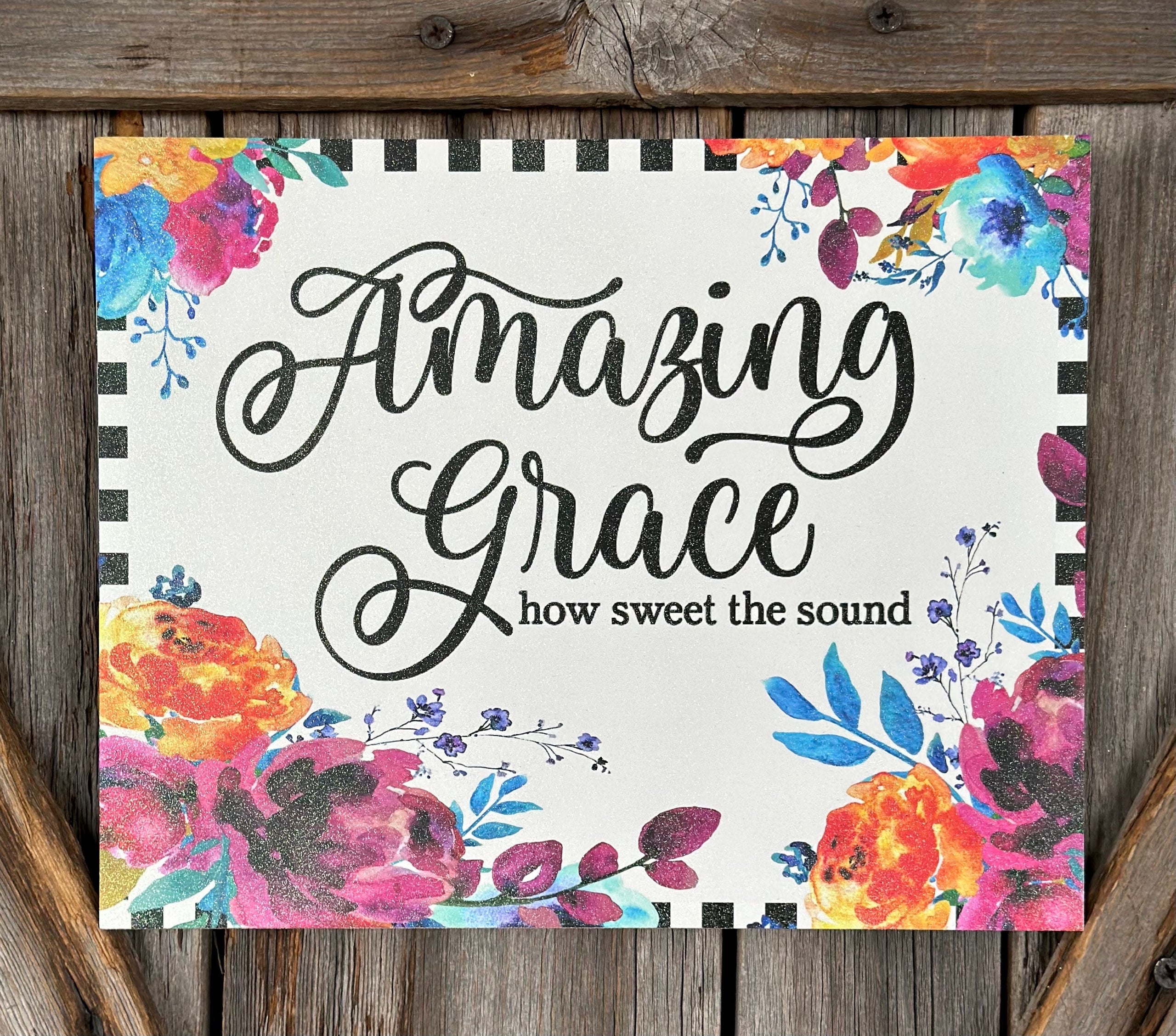 Amazing Grace, Easter Sign, Easter Decor, Spring Sign
