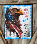 God Bless America, Summer Sign, Patriotic Decor, Spring Sign