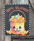 Happy Halloween Candy Bucket, Halloween Sign, Halloween Decor, Halloween Wall Art