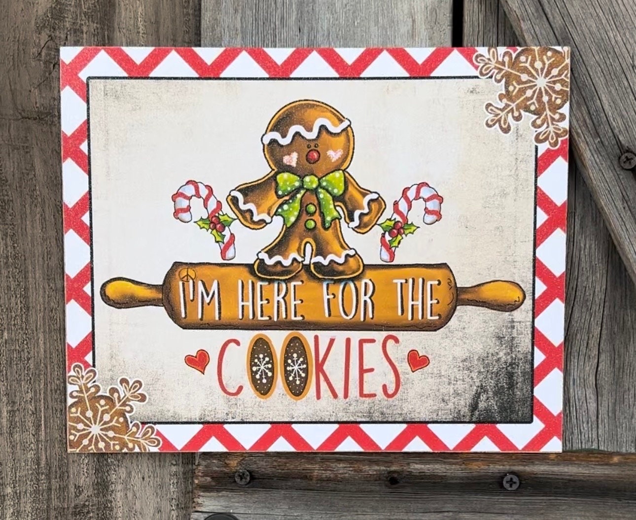 I’m Here For The Cookies, Christmas Sign, Christmas Decor, Christmas Wall Art