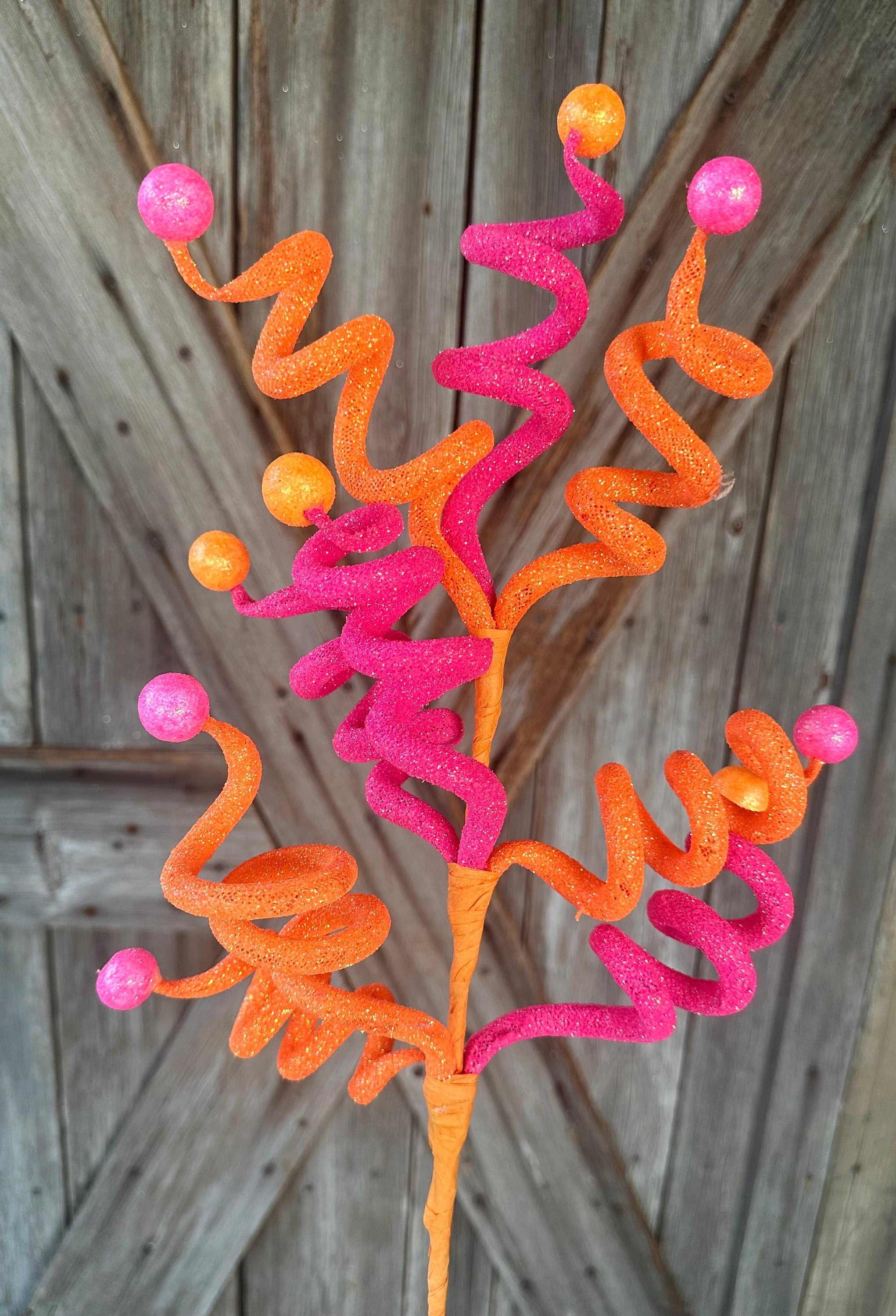 Pink Orange Spiral Ball Spray