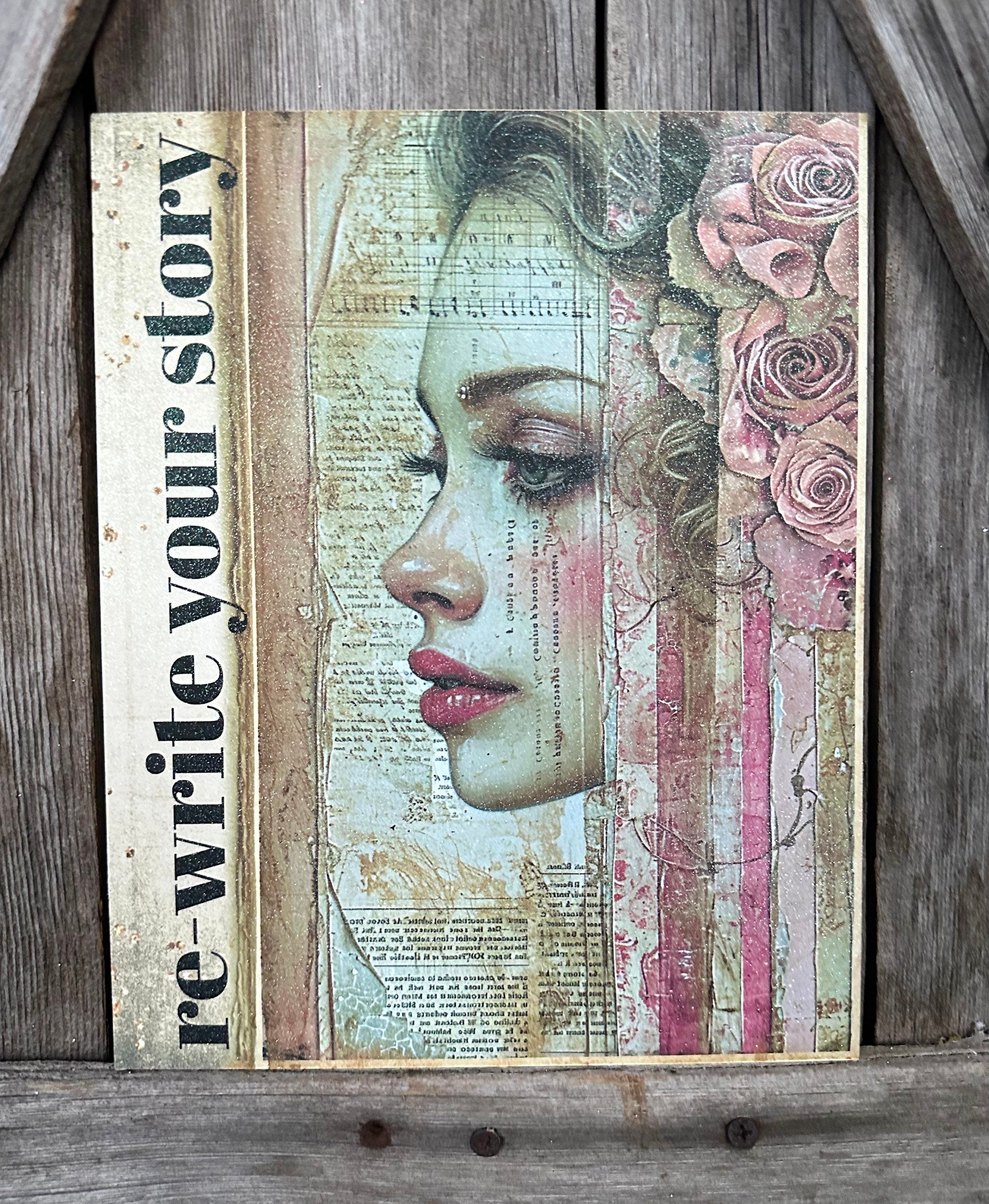 Re-write Your Story, Everyday Sign, Motivational Decor, Motivational Wall Art