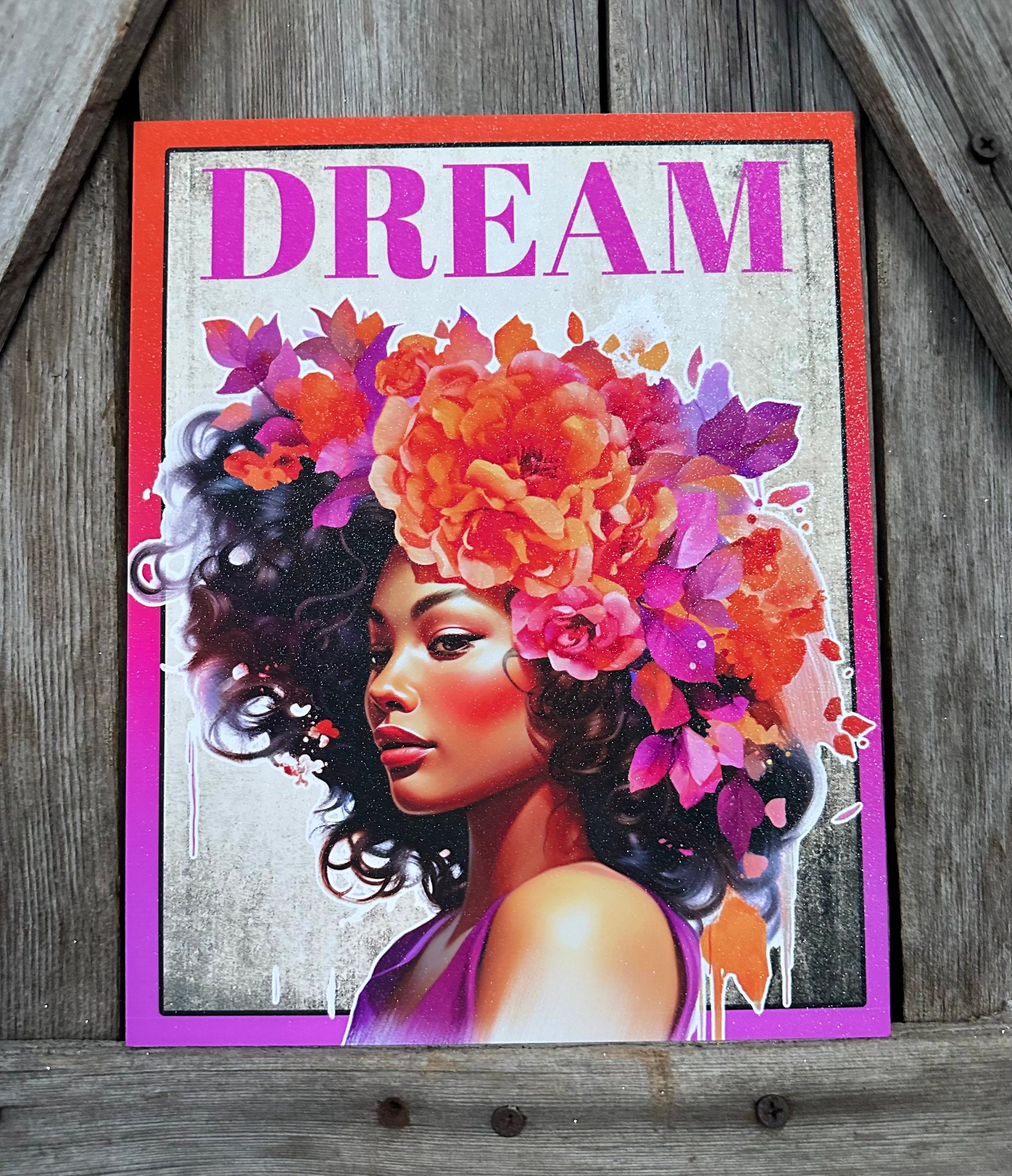 Dream, Pink, Everyday Sign, Motivational Decor, Motivational Wall Art