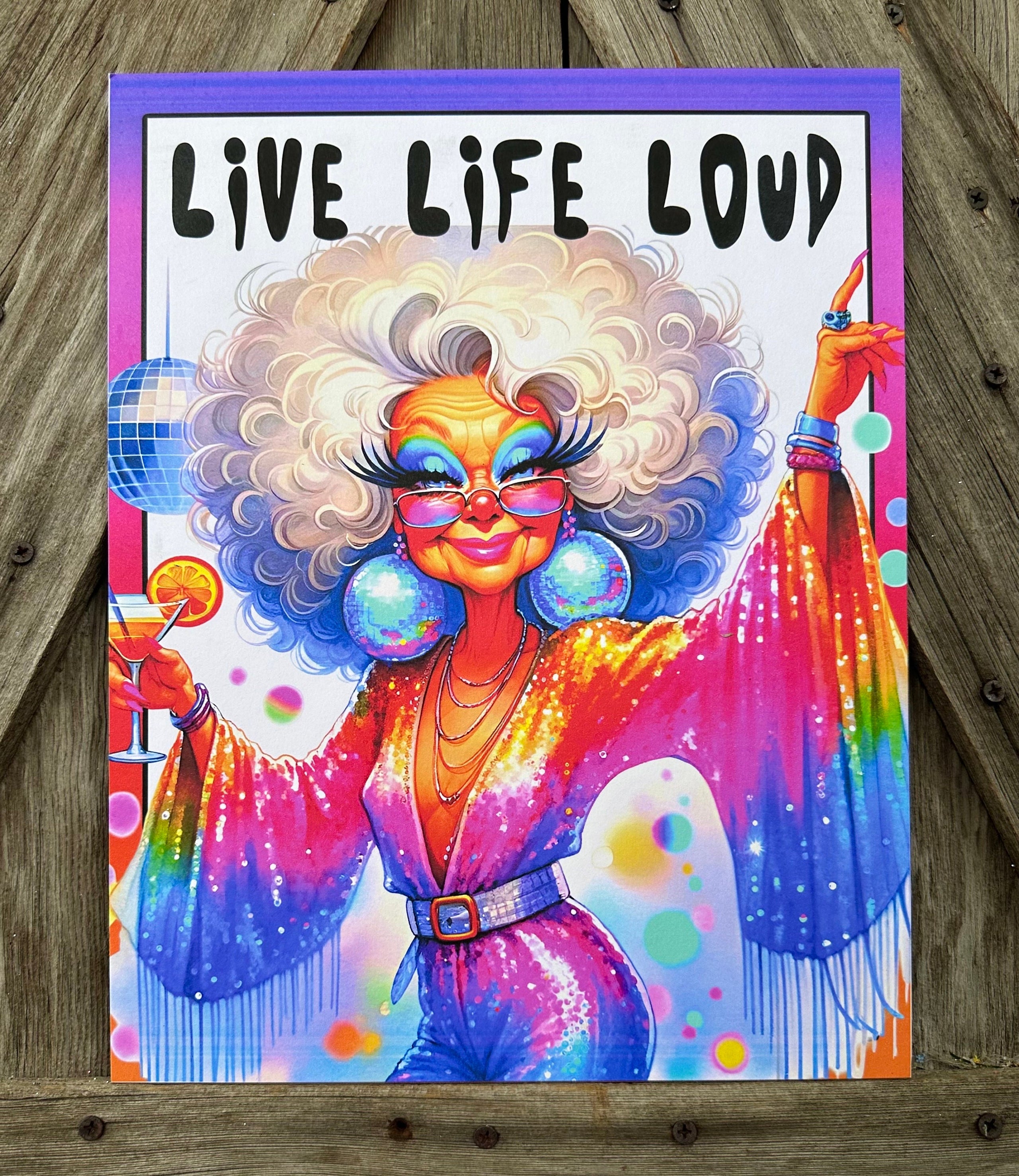 Live Life Loud, Everyday Sign, Motivational Decor, Motivational Wall Art