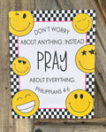 Don’t Worry, Scripture Sign, Everyday Sign, Motivational Decor, Motivational Wall Art