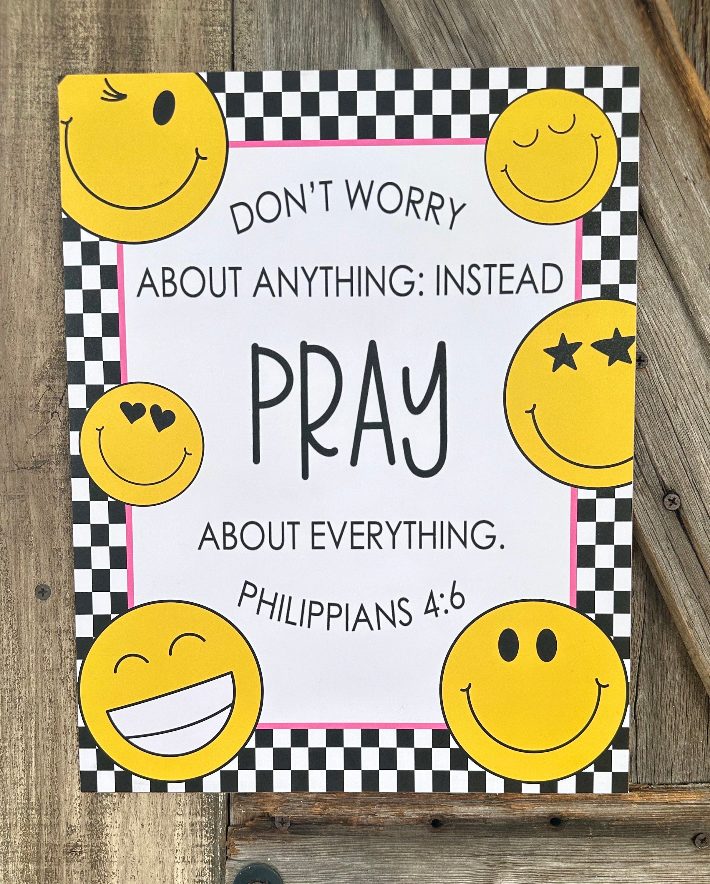 Don’t Worry, Scripture Sign, Everyday Sign, Motivational Decor, Motivational Wall Art