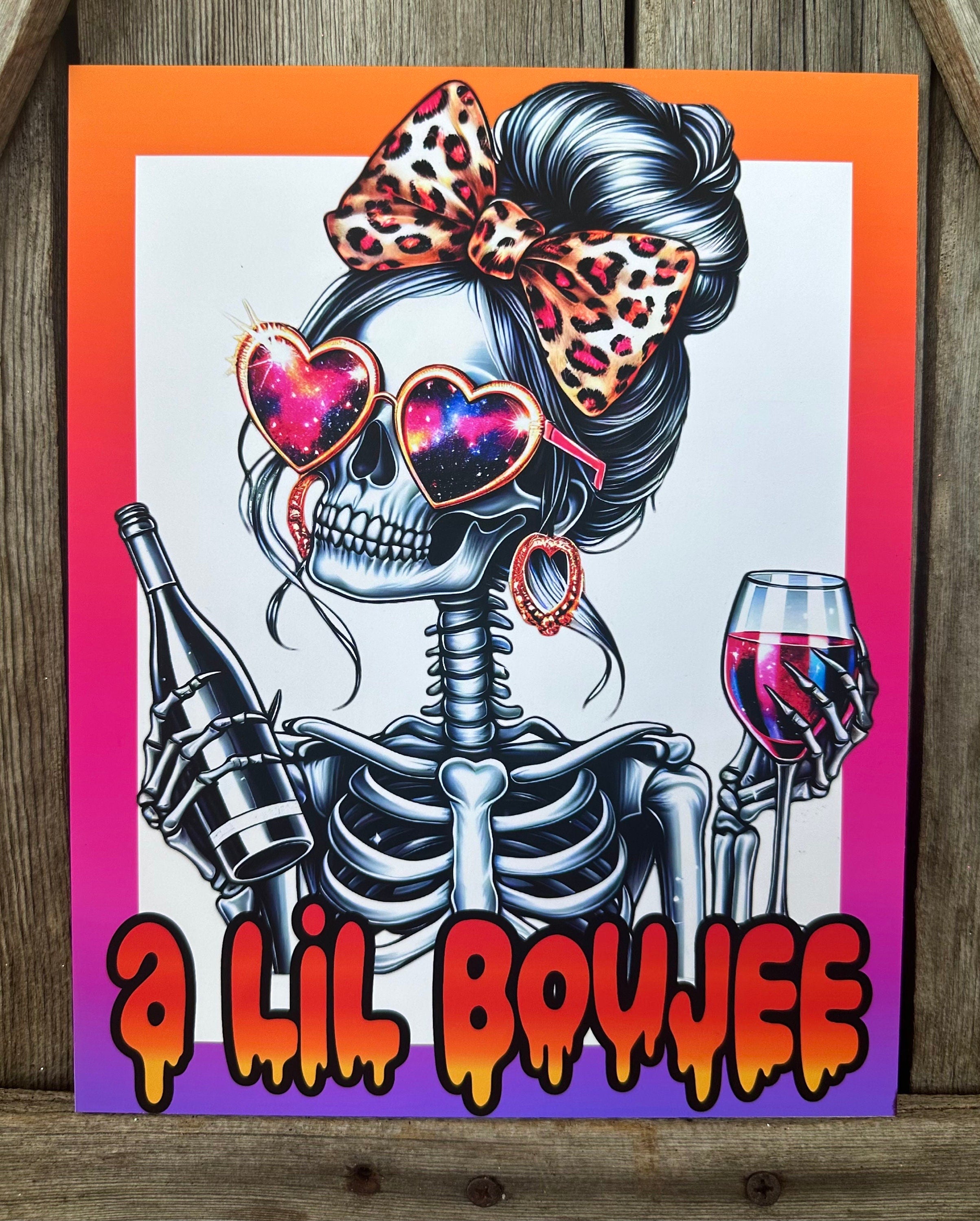 A Lil Boujee, Halloween Sign, Halloween Decor, Halloween Wall Art