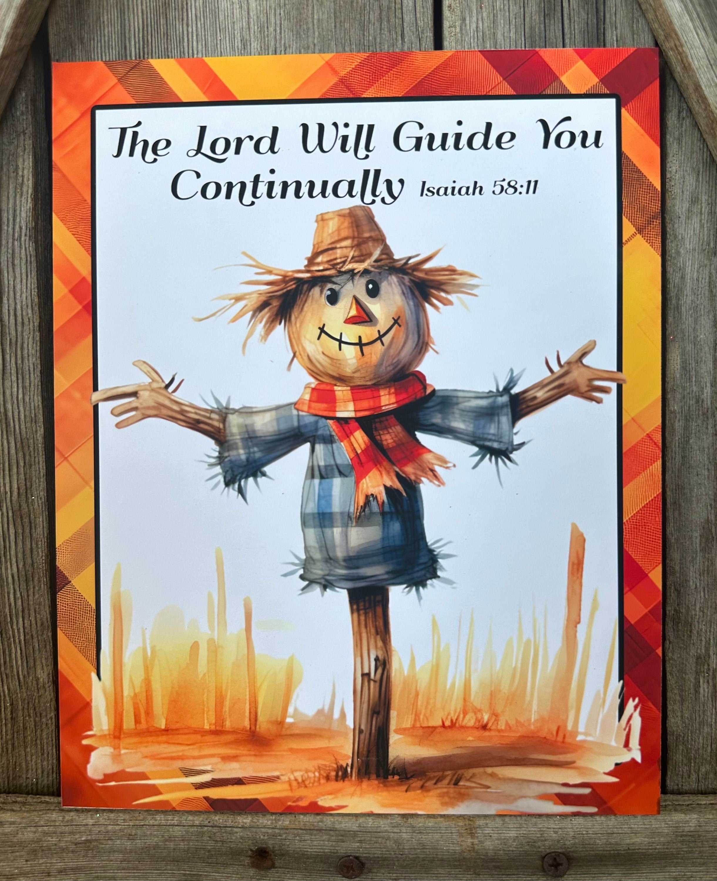 The Lord Will Guide You, Autumn Sign, Autumn Decor, Autumn Wall Art