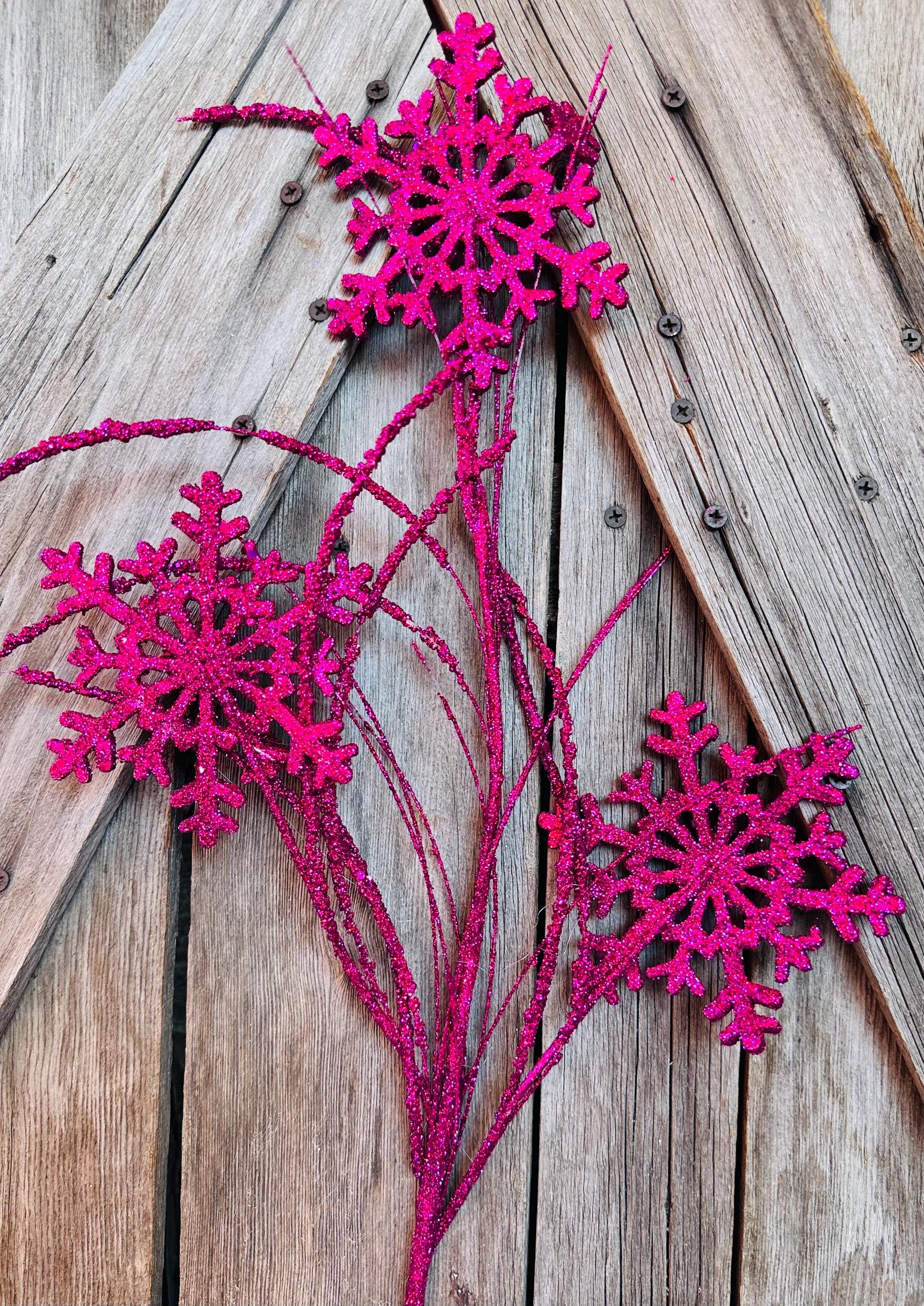 Hot Pink Snowflake Spray