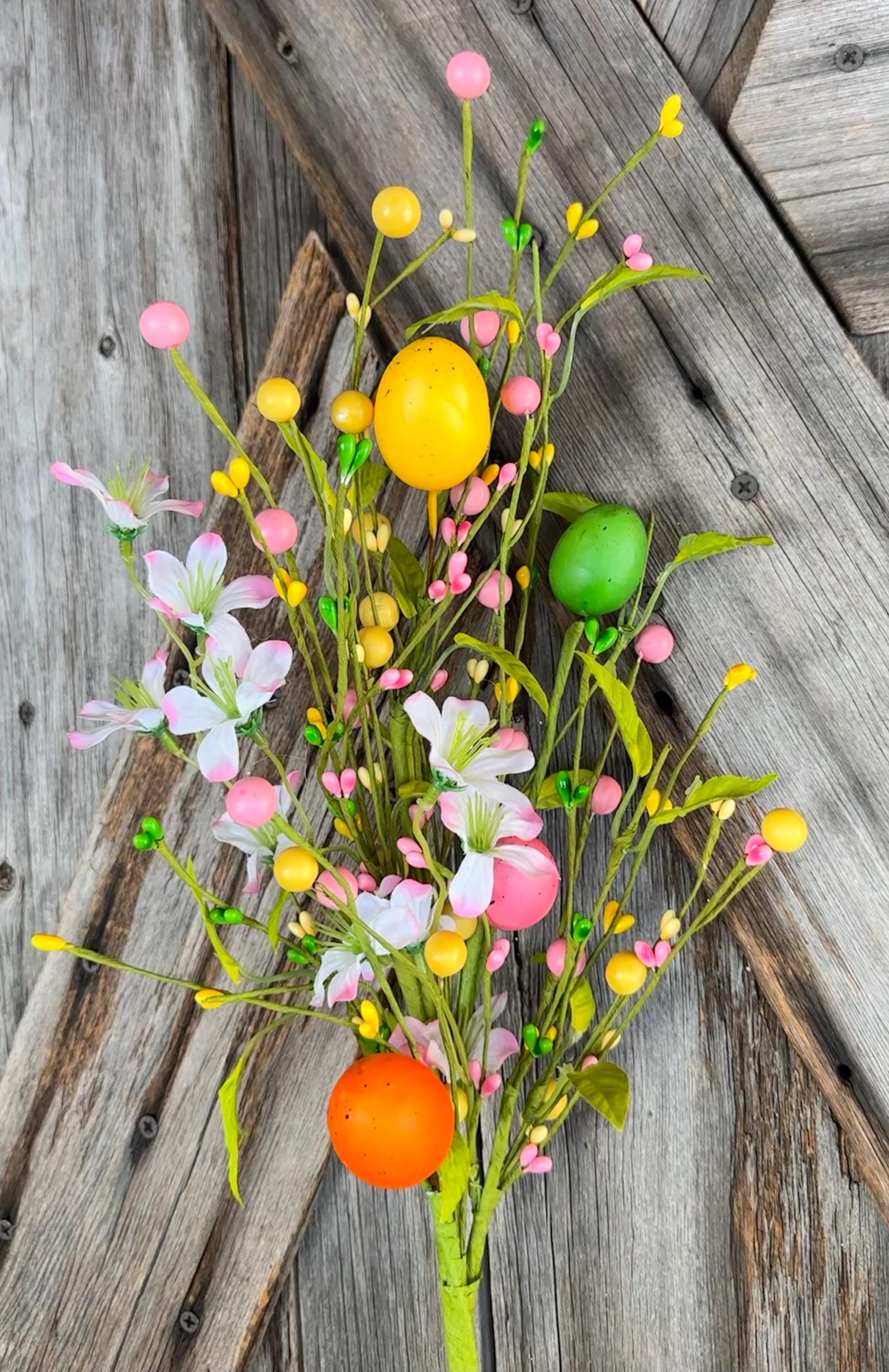 Easter Egg Mixed Spray, Wreath Supply, Floral