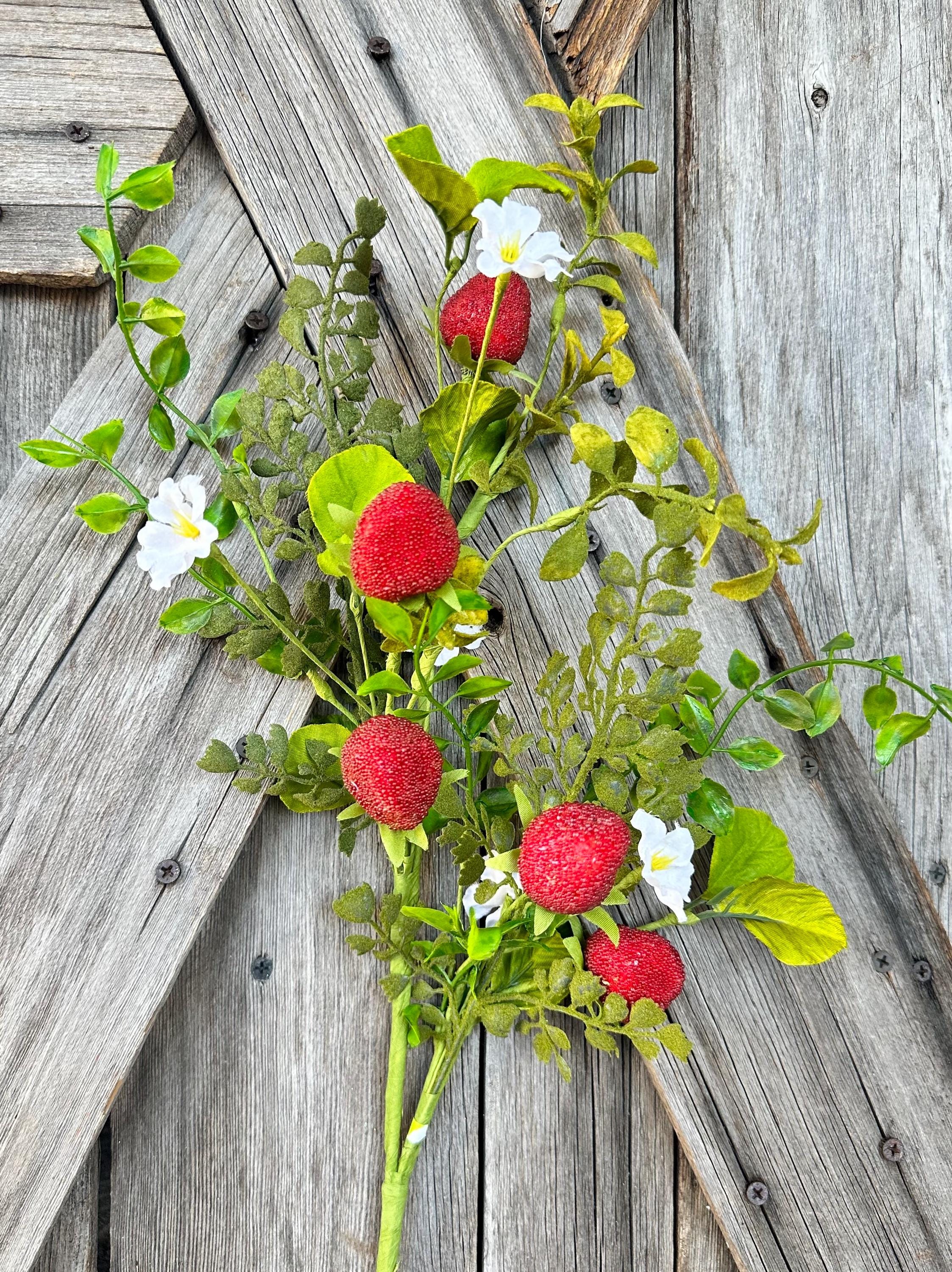 Strawberry Spray , Wreath Supply, Floral