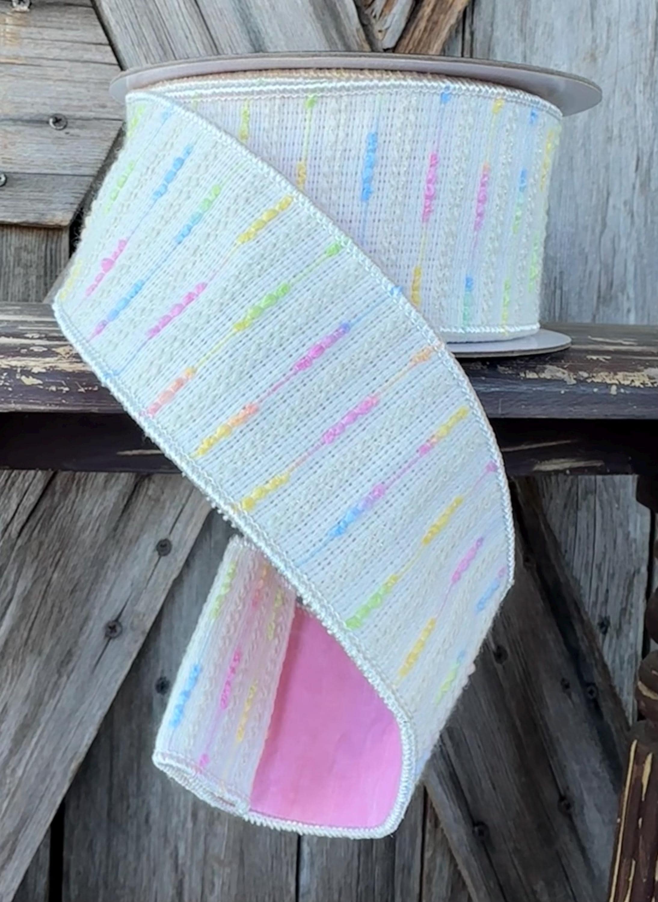Spring Pastels Deluxe Wired Ribbon 2.5 Inch