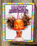 Happy Birthday Polka Dot Border Sign, Everyday Sign, Motivational Decor, Motivational Wall Art
