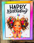 Happy Birthday Colorful Border Sign, Everyday Sign, Motivational Decor, Motivational Wall Art