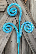 Blue Sequin Spiral Spray