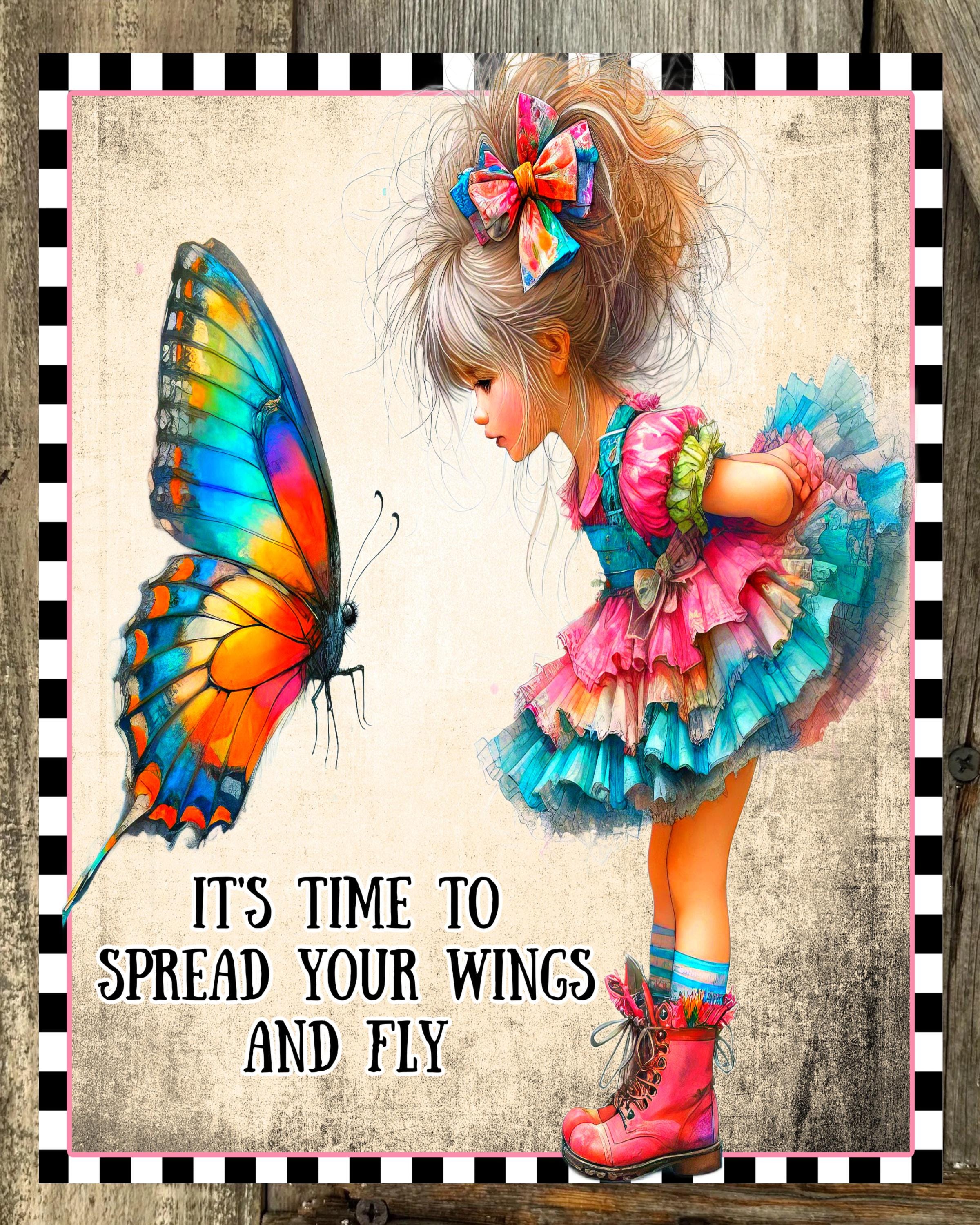 Spread Your Wings and Fly, Everyday Sign, Motivational Decor, Motivational Wall Art