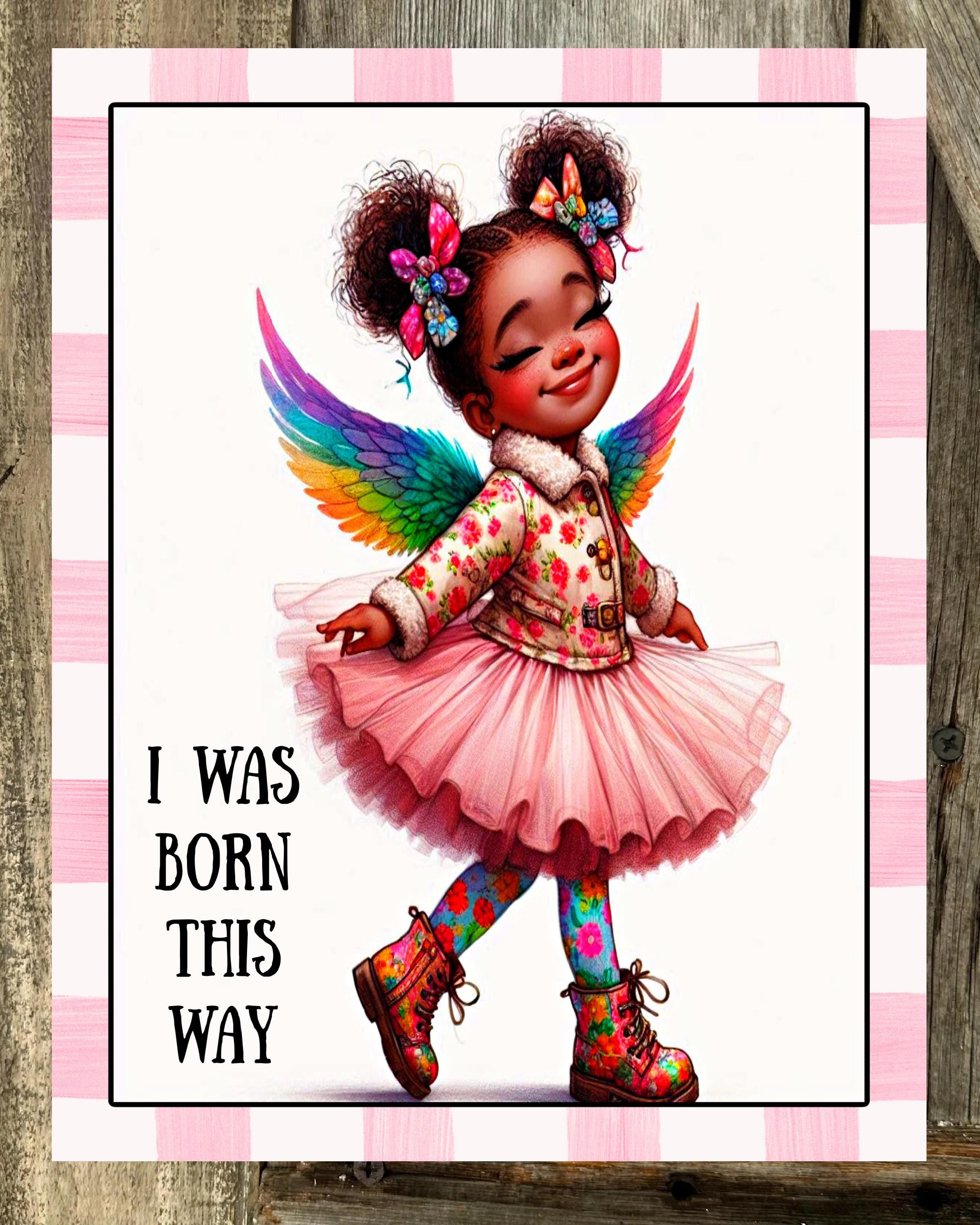 I Was Born This Way, Black Art, Everyday Sign, Summer Sign, Sunflower Sign