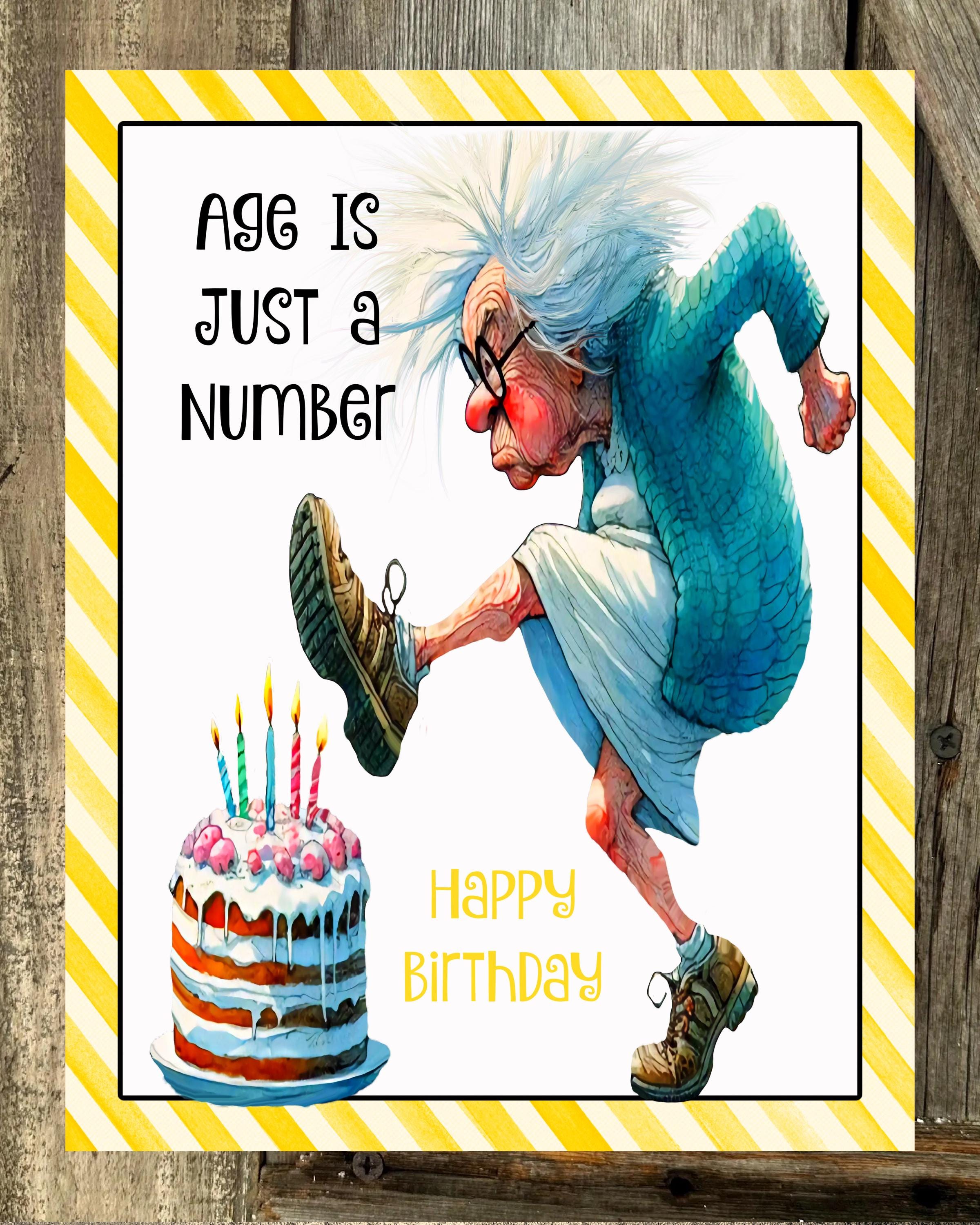 Age Is Just A Number Sign, Everyday Sign, Motivational Decor, Motivational Wall Art