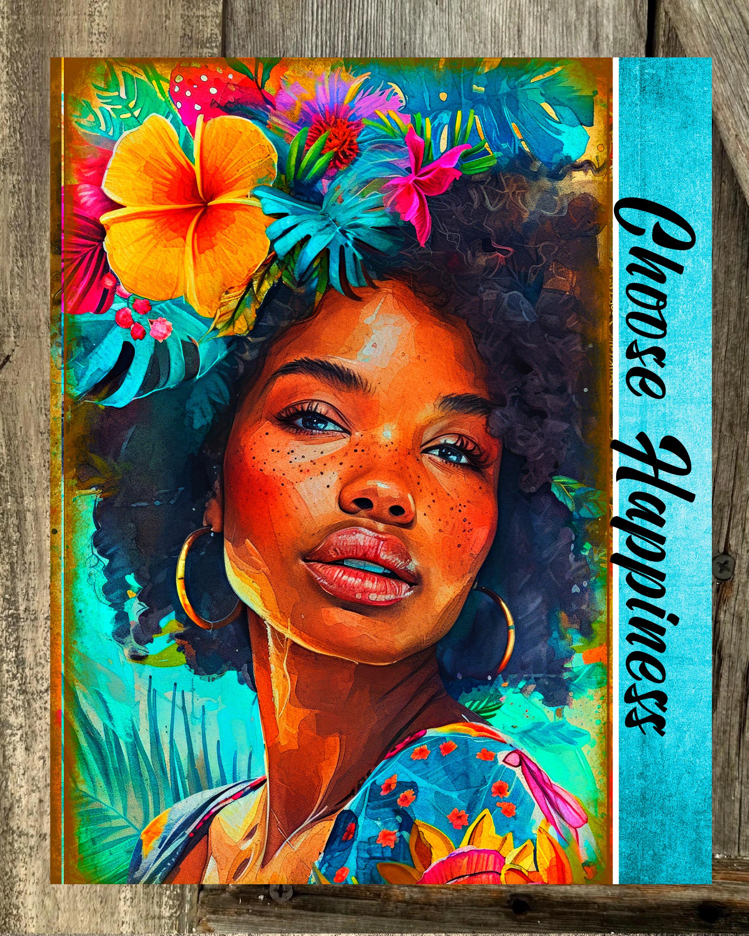 Choose Happiness, Black Art, Everyday Sign, Motivational Decor, Motivational Wall Art