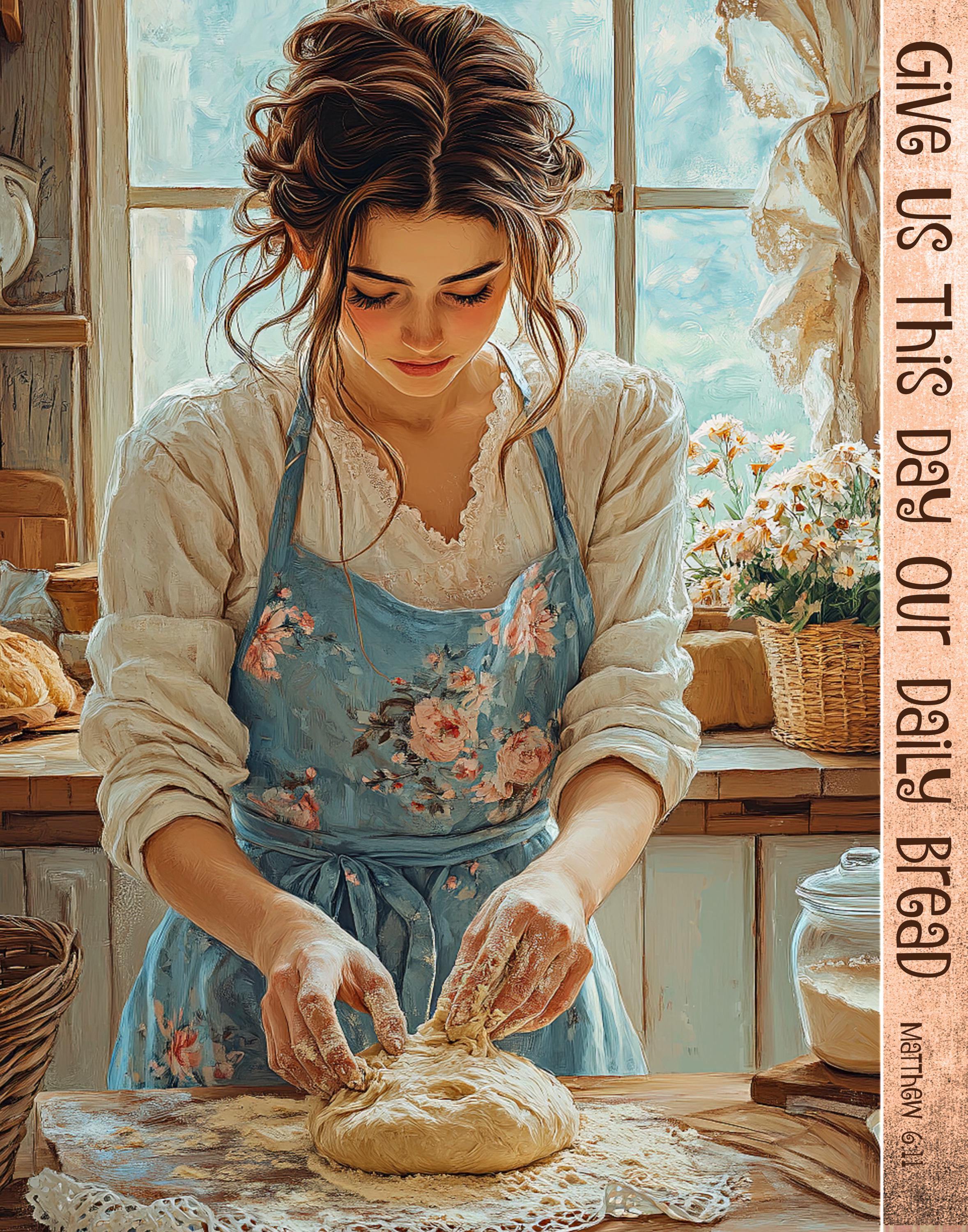 Give us This Day Our Daily Bread, Everyday Sign, Motivational Decor, Scripture Art