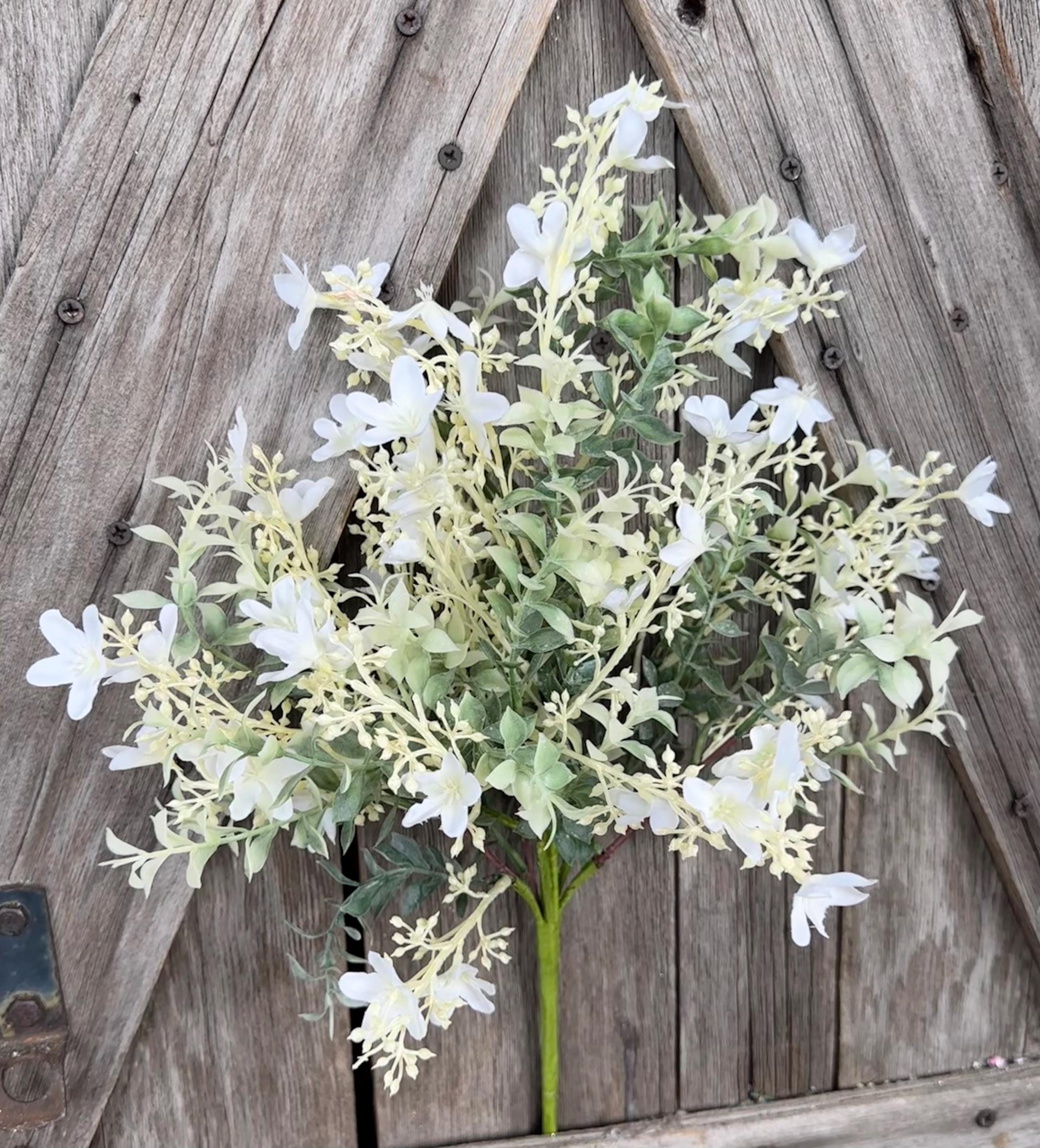 Cream Wildflower Bush 46, Wreath Supply, Floral