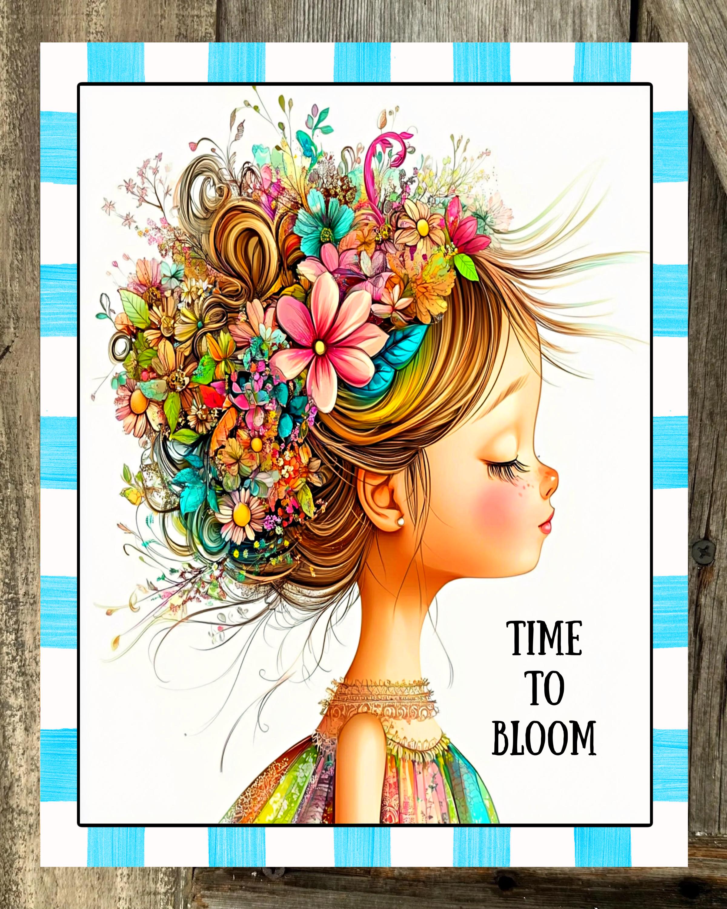 Time To Bloom, Everyday Sign, Motivational Decor, Motivational Wall Art