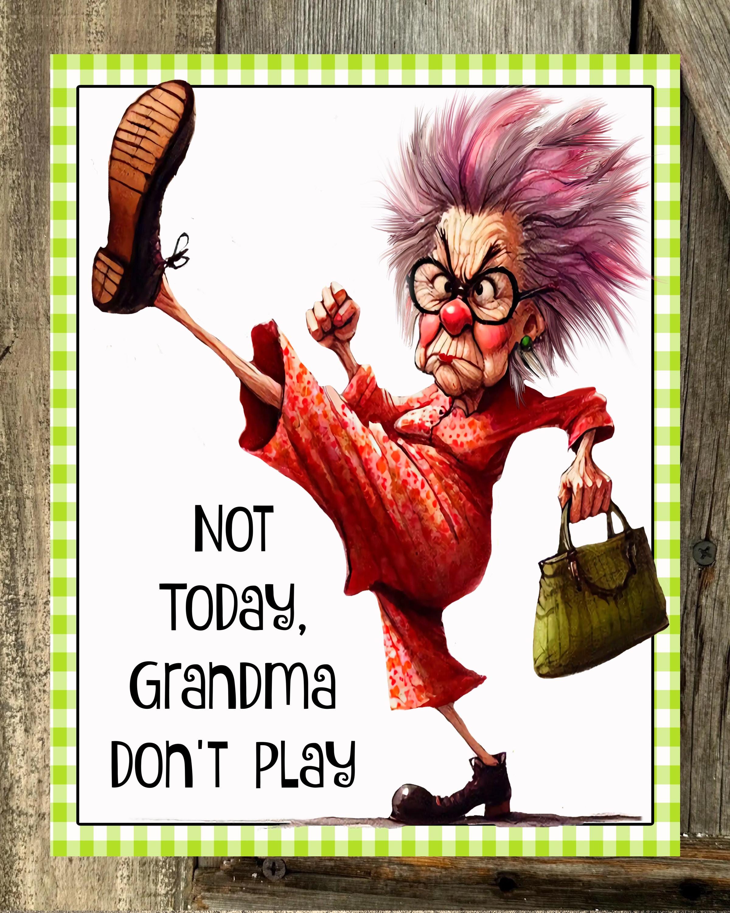 Not Today This Grandma Don't Play, Everyday Sign, Summer Sign, Sunflower Sign