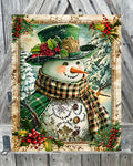 Emerald Snowman, Christmas Sign, Christmas Decor, Christmas Wall Art