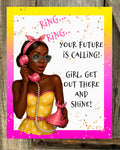Time To Shine, Black Art, Pink and Yellow, Everyday Sign, Motivational Decor, Motivational Wall Art