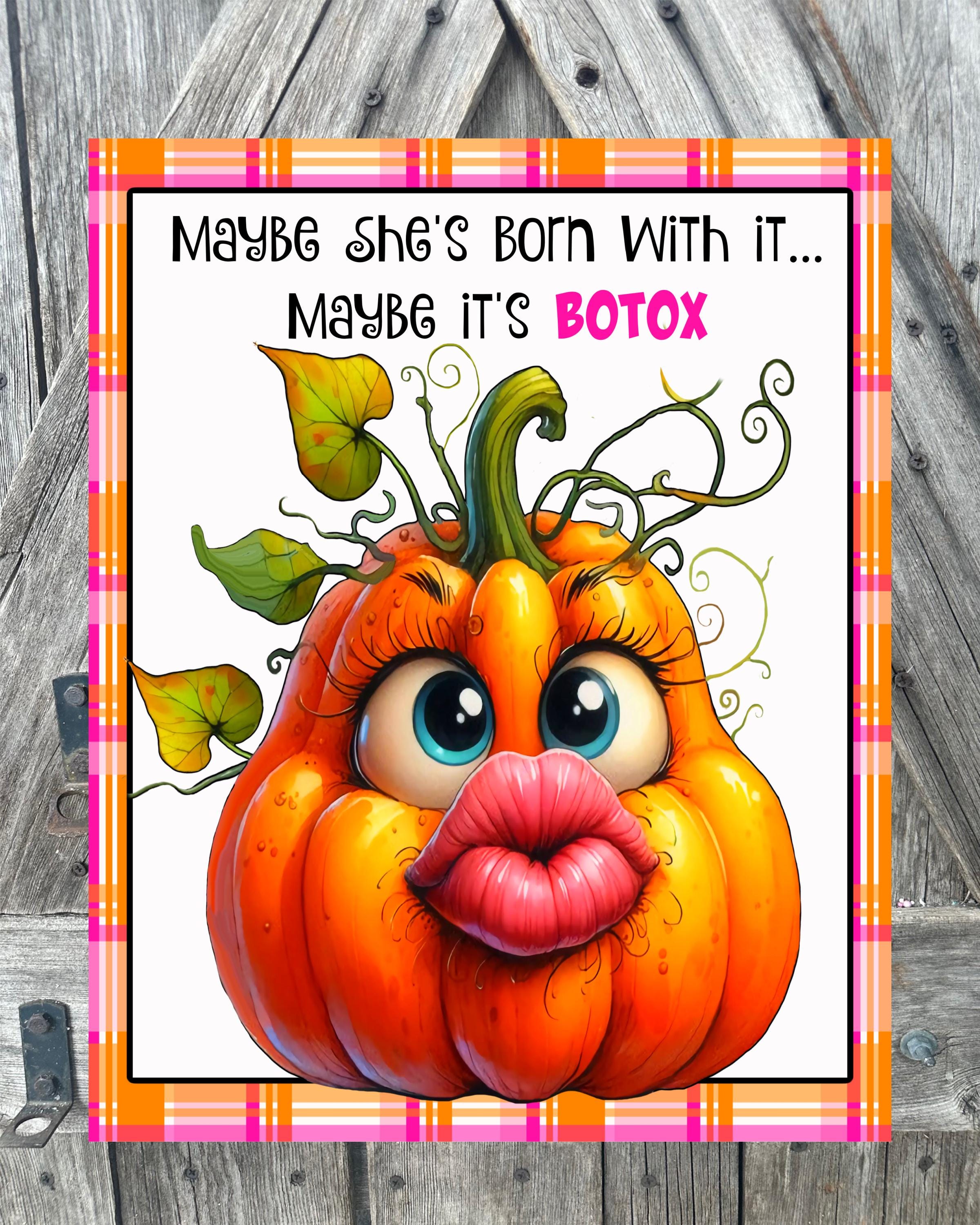 Maybe She's Born With It, Halloween Sign, Halloween Decor, Halloween Wall Art