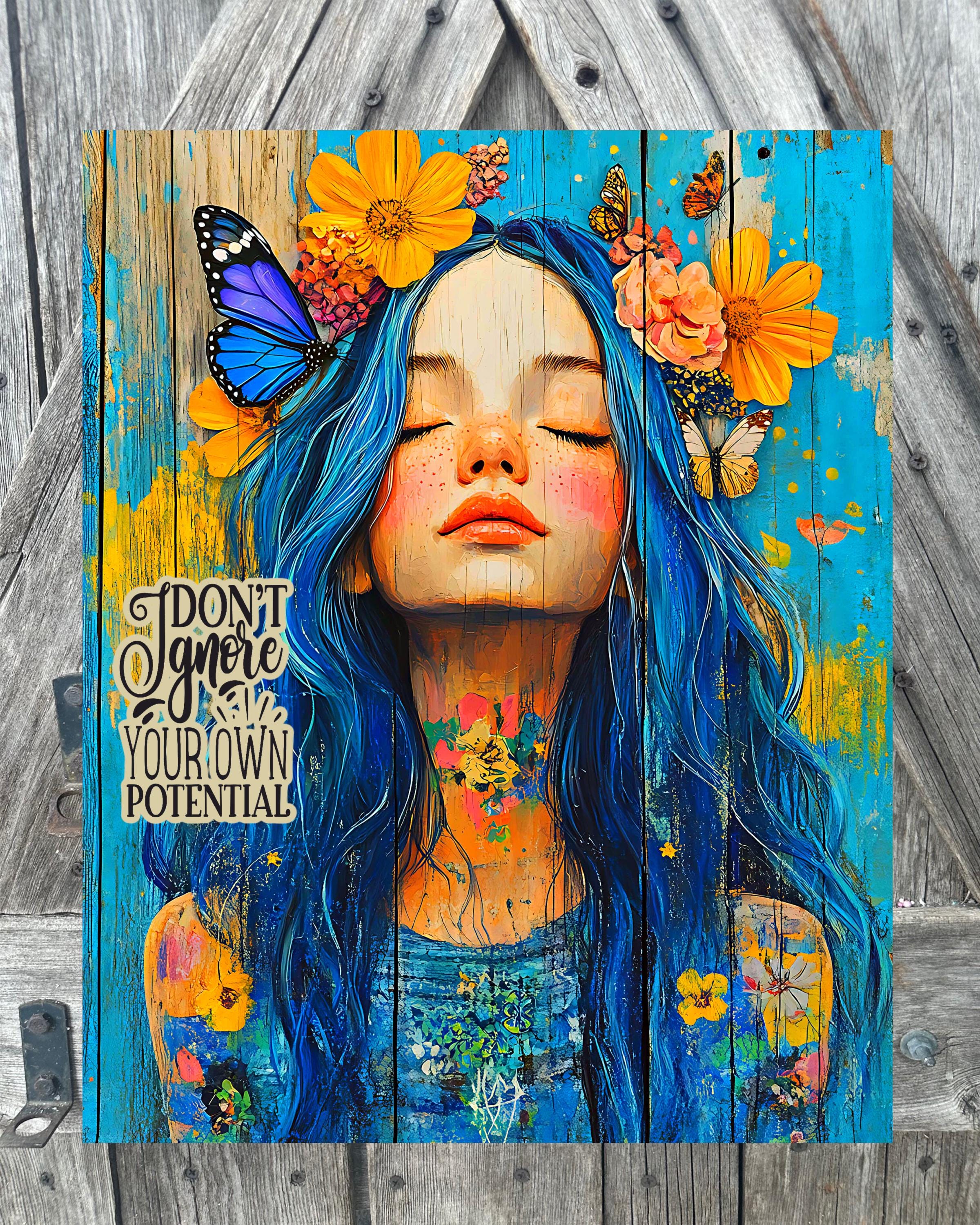 Don't Ignore Your Potential, Everyday Sign, Motivational Decor, Motivational Wall Art