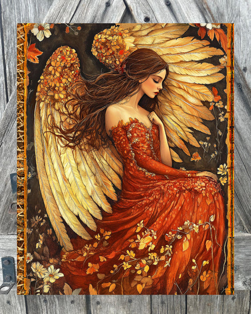 Autumn Angel, Autumn Sign, Autumn Decor, Autumn Wall Art