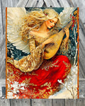 Musical Angel, Christmas Sign, Christmas Decor, Christmas Wall Art