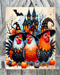 A Rooster's Halloween, Halloween Sign, Halloween Decor, Halloween Wall Art