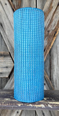 10 Yards, Smoke Blue Wide Stripe Mesh