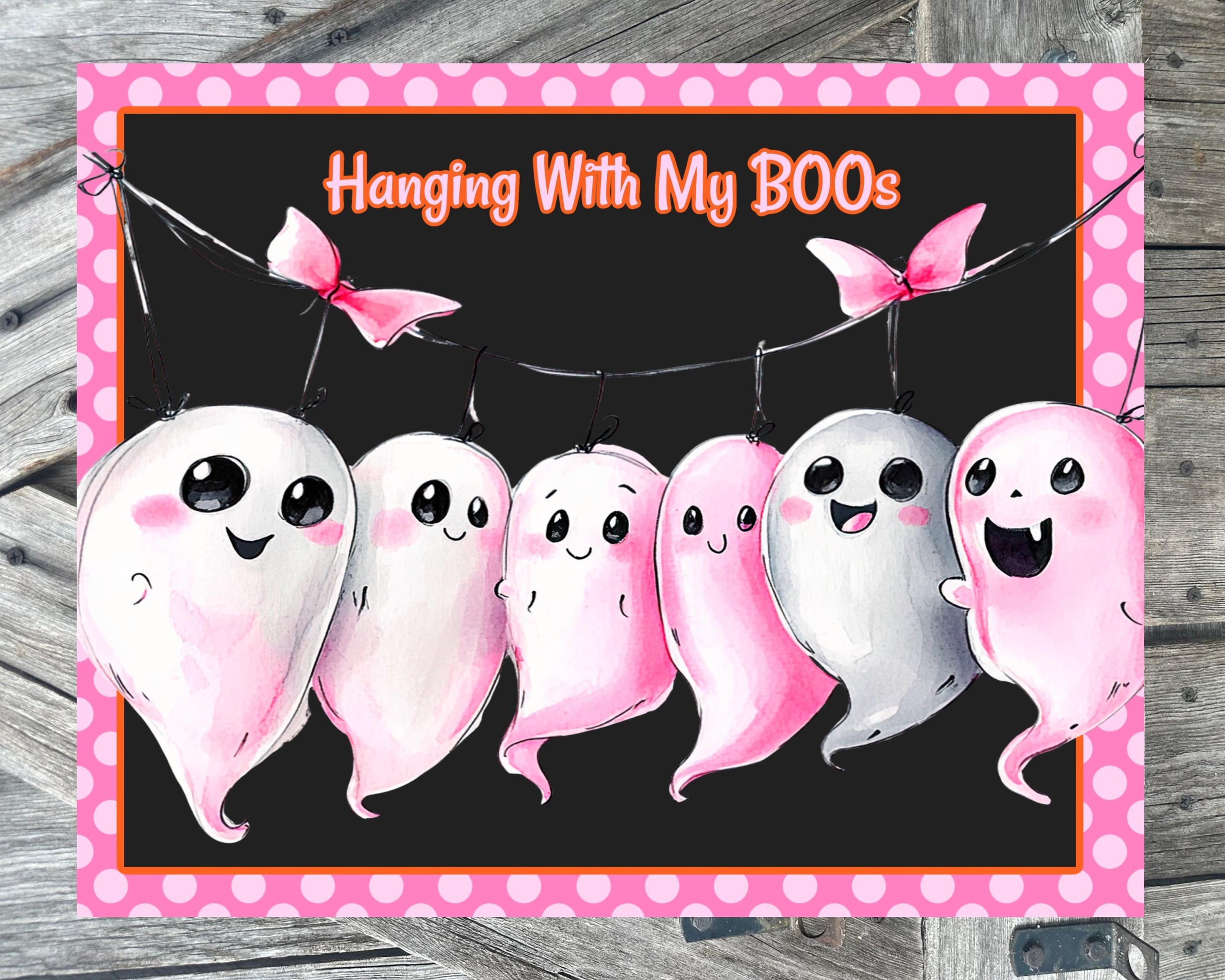Just Hanging With My Boos, Halloween Sign, Halloween Decor, Halloween Wall Art